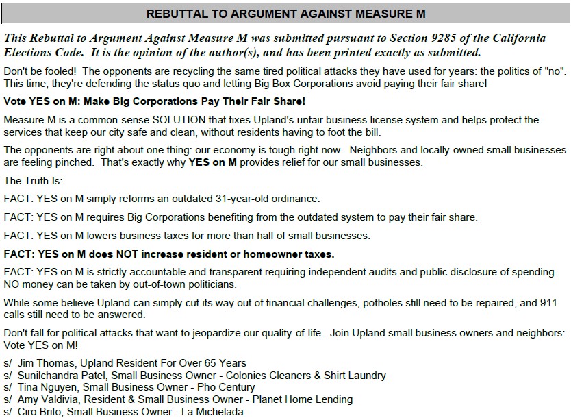 Rebuttal to Argument Against